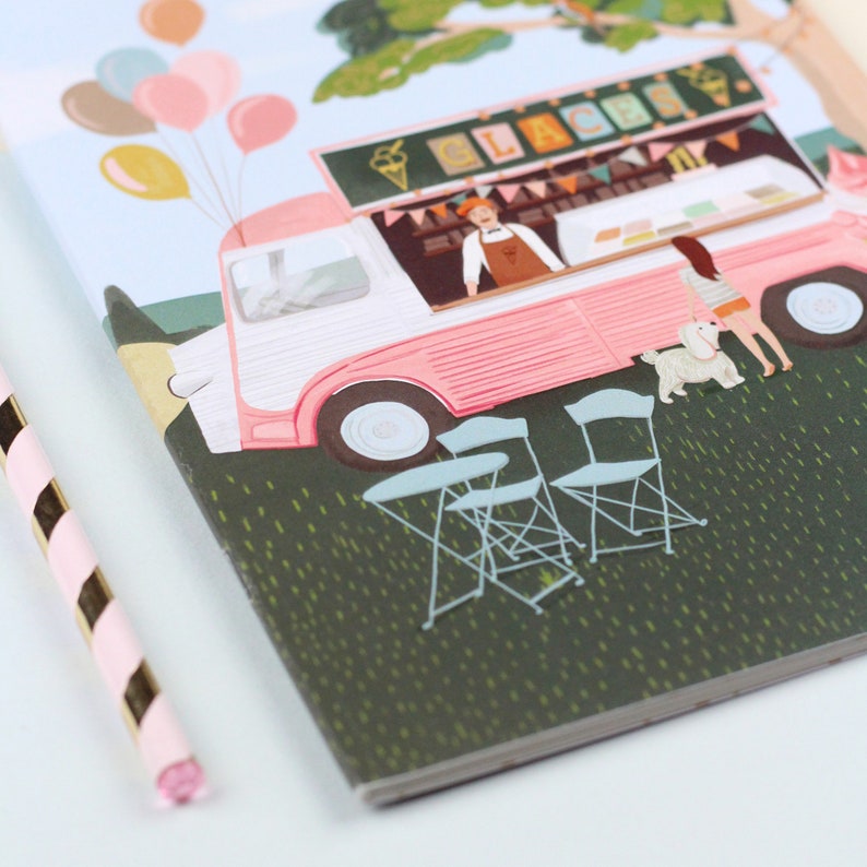 Carnet de notes A5 ligné Ice Cream Glacier