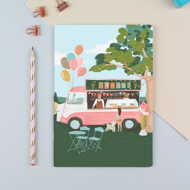 Carnet de notes A5 ligné Ice Cream Glacier