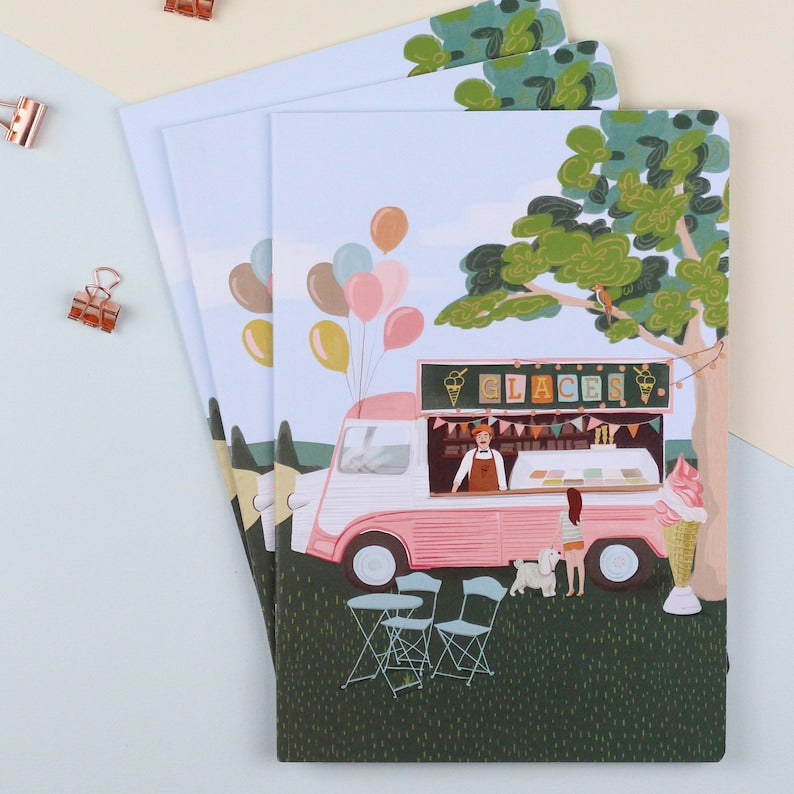 Carnet de notes A5 ligné Ice Cream Glacier