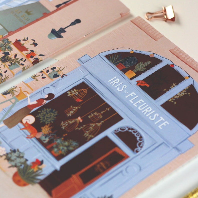 Carnet de notes A5 La Fleuriste Pages lignées 48 feuilles