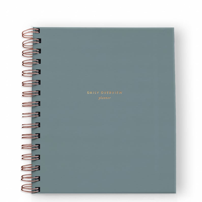 Agenda quotidien Mindful Productivity non daté 90 jours, couverture unie avec feuille d'or