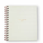 Agenda quotidien Mindful Productivity non daté 90 jours, couverture unie avec feuille d'or