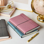 Carnet de notes A5 personnalisé en cuir végétalien, journal gaufré à la main, format A5 14,8 x 21 cm, papier ligné