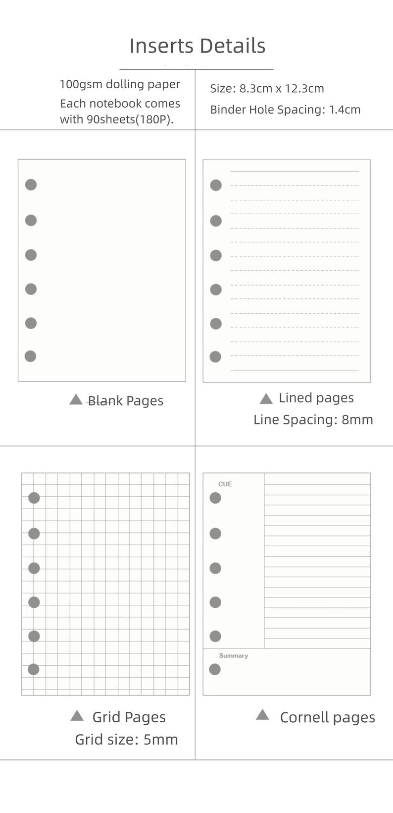 Cahier brodé à feuilles mobiles en velours A7 bleu – Journal ligné, grille, vierge, Cornell – Pages rechargeables – Voyage, fait à la main