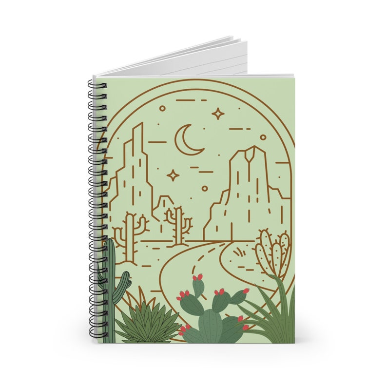 Cahier à spirale Design désert - Ligné 118 pages