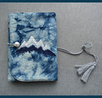Carnet de notes en coton brodé montagne A5 A6 feuilles mobiles tie-dye plante couverture Hobo blanc doublé grille