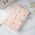 Handmade Floral Fabric Journal A5 A6 Lined Blank Notebook with Lace Cover Pink Flower