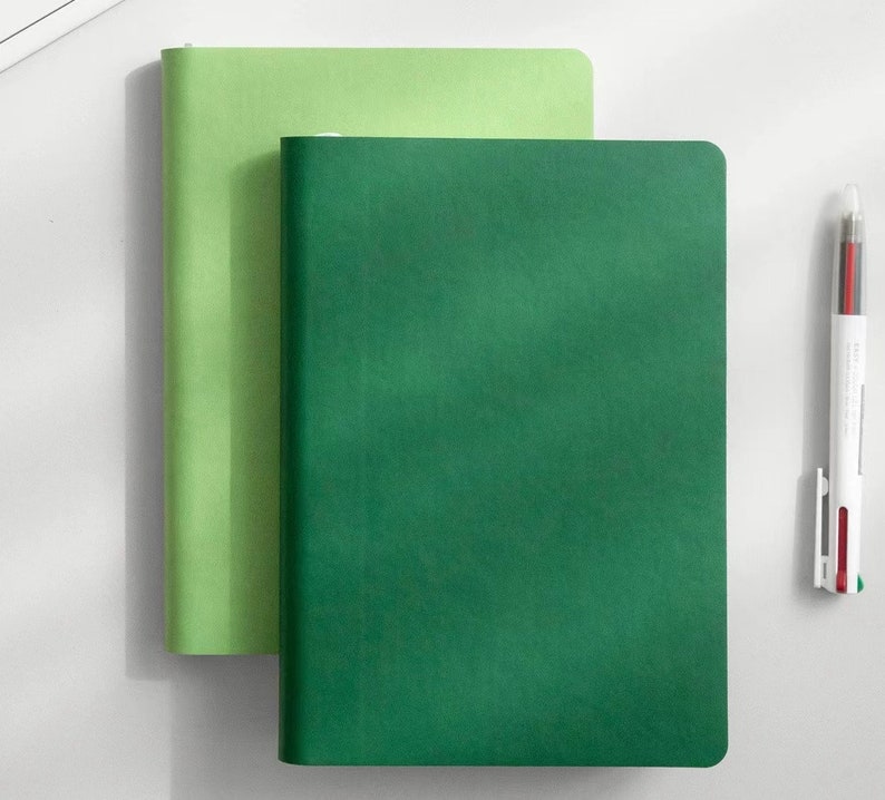 A5 Lined PU Cover Notebook Journal Personalized Soft Cover Notepad Portable Planner Stationery 16 Colors