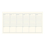Agenda hebdomadaire de bureau Ruler Grid - Non daté - Planificateur de liste de contrôle 12x6,5 pouces