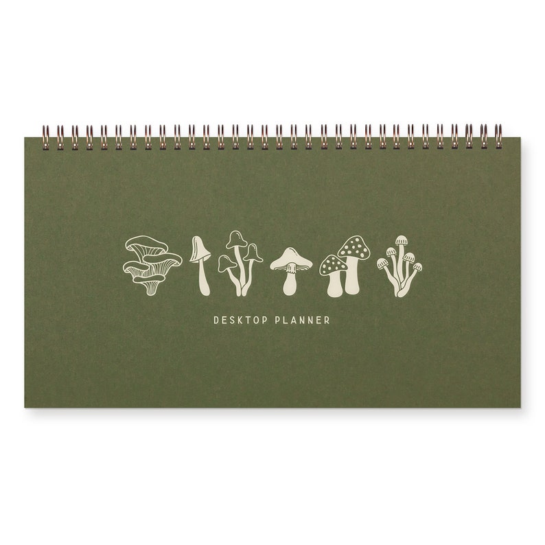 Agenda hebdomadaire Mushroom - Ordre du jour | Bureau | Non daté | 12"x6,5" | 54 pages