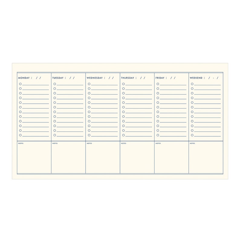 Agenda hebdomadaire Mushroom - Ordre du jour | Bureau | Non daté | 12"x6,5" | 54 pages
