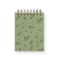 Mini carnet de notes Fleurs éparses - Carnet de poche reliure spirale, pages vierges, 3x4 pouces