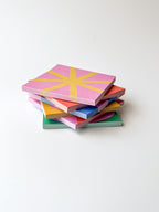 Bloc-notes coloré abstrait Fin Studio - 50 pages 7,6 cm papier recyclé
