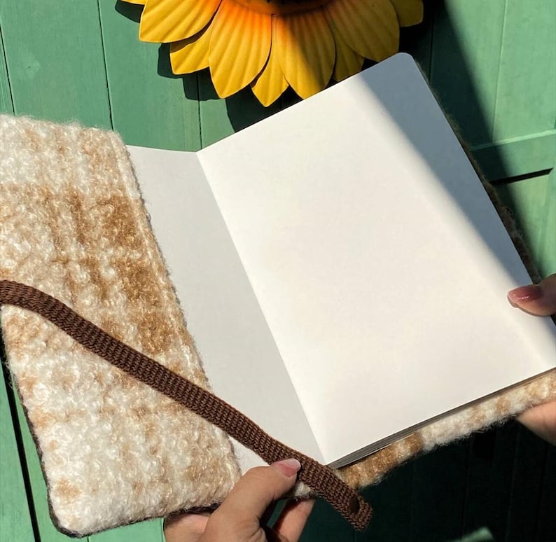 Handmade Patchwork Notebook Cover A5 with Embroidery Autumn Fruits Fabric Journal Refillable Notepad Book Cover