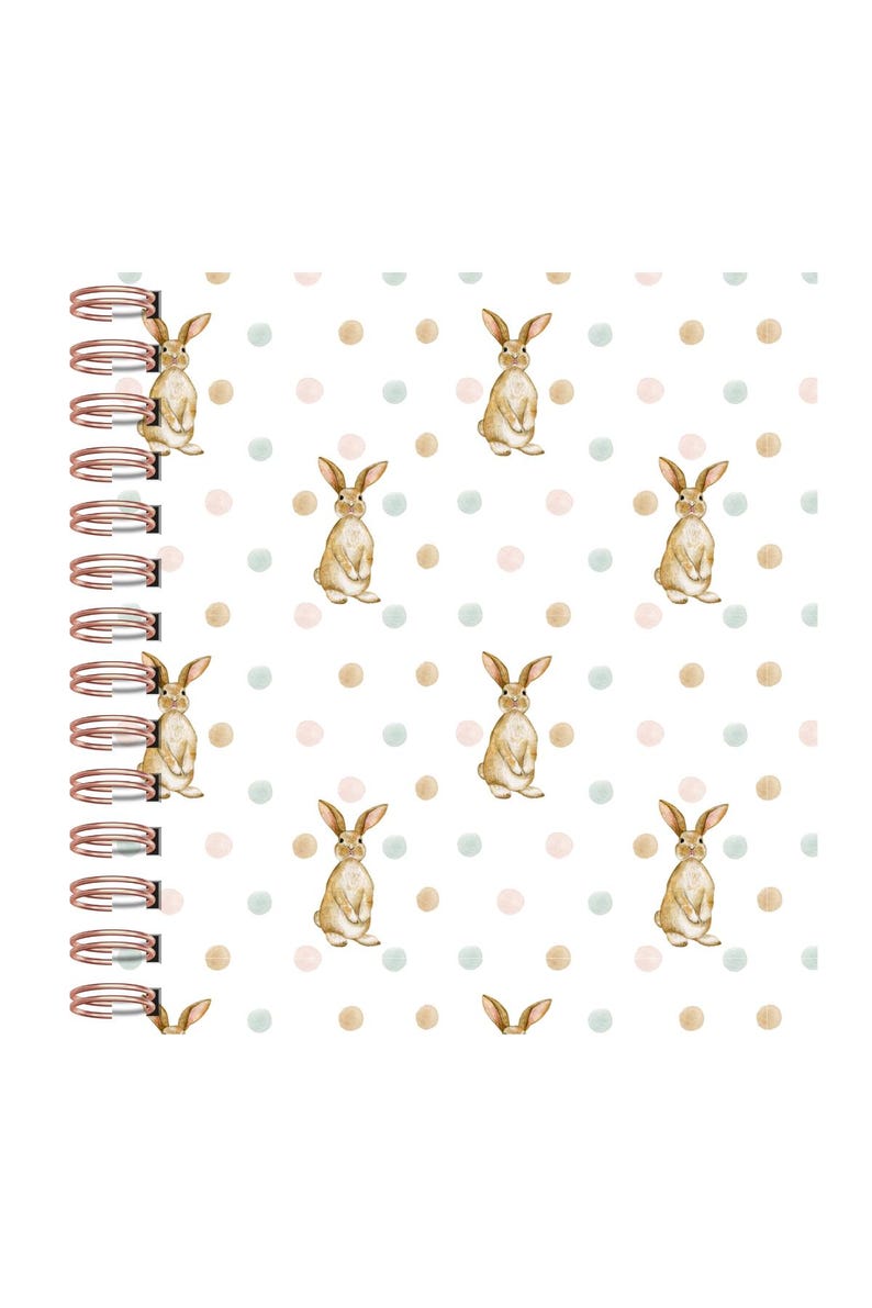 Lot de 2 cahiers à spirales lapin, livre de souvenirs pour bébé, écologique