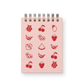 Mini Carnet de Notes Fruits - Carnet de Poche Reliure Spirale Pages Blanches 3x4 Pouces