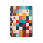 Cahier à spirale patchwork coloré 90g 6x20cm 118 pages lignées
