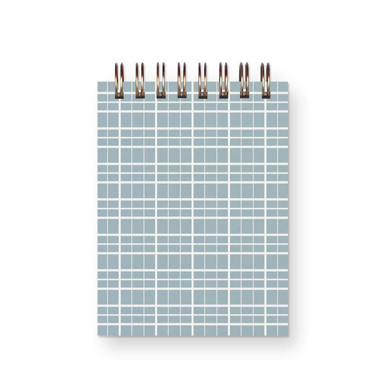 Carnet de notes à carreaux écossais 3x4 pouces - Cahier de poche à spirale, pages vierges