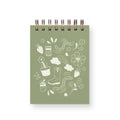 Mini Carnet de Notes Garden Doodle - Carnet de Poche, Reliure Spirale, Pages Blanches, 7,6x10,2 cm