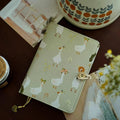 Goose Fabric Notebook Journal, A5 A6 Traveler's Notebook, Refillable Loose-Leaf, 11 Paper Styles