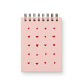 Mini carnet de notes en forme de coeur - Cahier vierge reliure spirale 7,6x10,2 cm