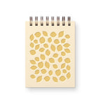 Mini carnet de notes citron, 3"x4", pages blanches, reliure spirale