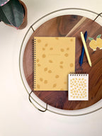 Mini carnet de notes citron, 3"x4", pages blanches, reliure spirale
