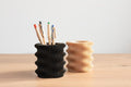 Pot à crayons en bois minimaliste 9 cm