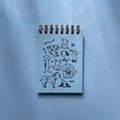 Mini carnet de notes chien | Cahier de poche reliure spirale | Pages blanches 3x4 pouces
