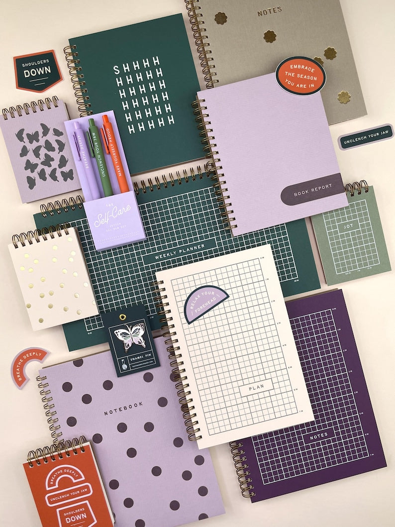 Agenda hebdomadaire de bureau Ruler Grid - Non daté - Planificateur de liste de contrôle 12x6,5 pouces