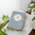 Blue Plaid Flower Fabric Notebook Journal A6 A5 Refillable Loose-Leaf Thread-Bound 11 Inner Paper Styles Handmade Planner Diary