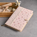Handmade Floral Fabric Journal A5 A6 Lined Blank Notebook with Lace Cover Pink Flower