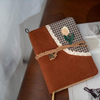Tulip Corduroy Lace Patchwork Journal A5 A6 Floral Fabric Notebook Refillable Embroidery Notepad Portable Planner