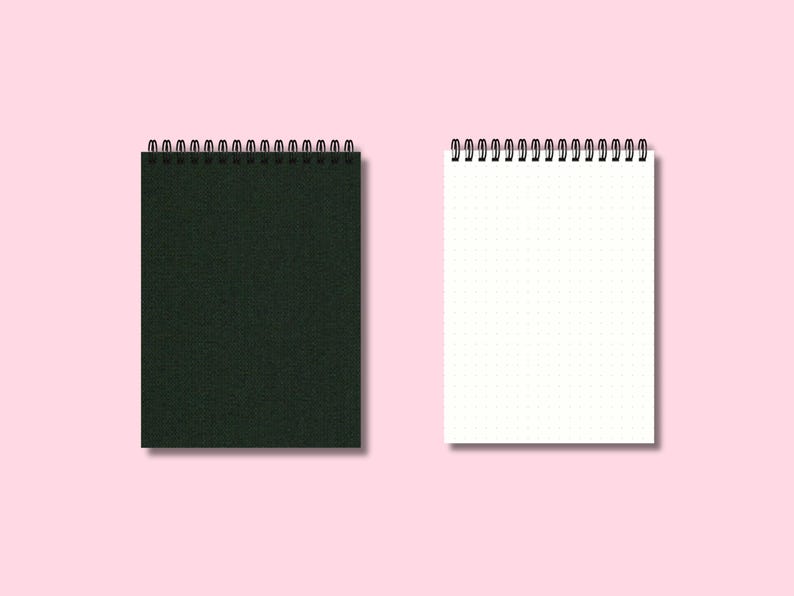 Carnet de notes personnalisé fait main, couverture rigide en tissu, spirale métallique, A5/B5/A4, 105 g/m², 200 pages