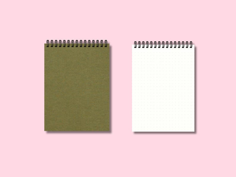 Carnet de notes personnalisé fait main, couverture rigide en tissu, spirale métallique, A5/B5/A4, 105 g/m², 200 pages