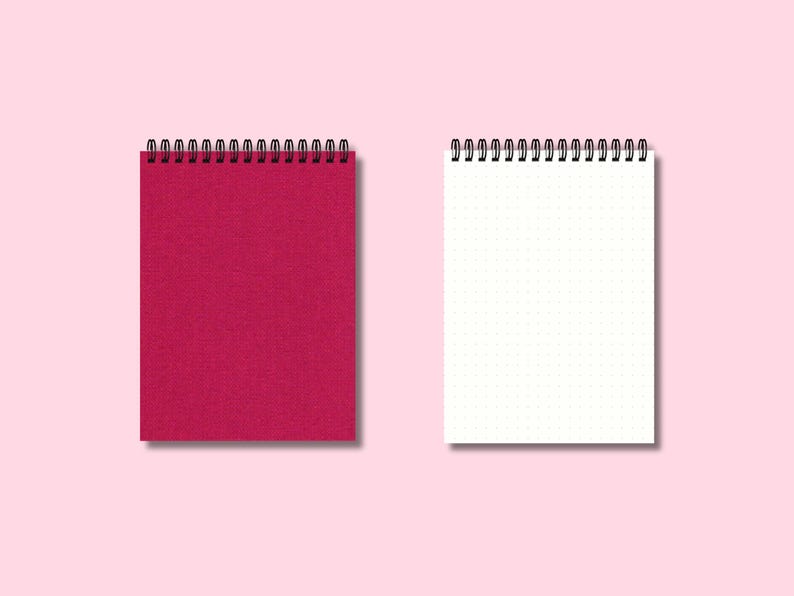 Carnet de notes personnalisé fait main, couverture rigide en tissu, spirale métallique, A5/B5/A4, 105 g/m², 200 pages