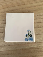 Notes adhésives fleurs bleues - 40 post-it par bloc
