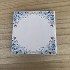 Notes adhésives fleurs bleues - 40 post-it par bloc