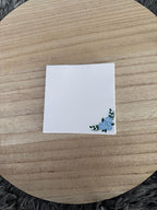 Notes adhésives fleurs bleues - 40 post-it par bloc