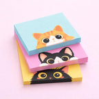 Ensemble de pense-bêtes chat mignon – Blocs-notes autoadhésifs Kawaii 7,62 x 7,62 cm