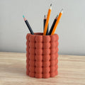 Porte-stylo à bulles en terre cuite | Organiseur de bureau imprimé en 3D