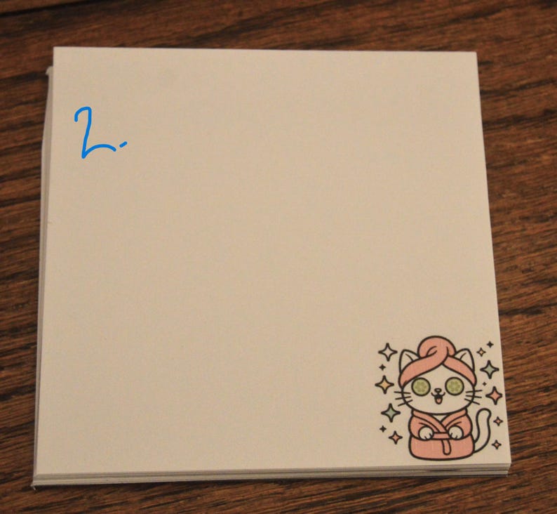 Post-it Chaton avec 40 Notes - Pense-bêtes Personnalisés - 3.5 x 3.5 pouces