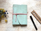 Carnet B6 liège naturel uni couleur au choix – Journal écriture – Papier ligné ou uni – Reliure cousue main