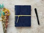 Carnet B6 liège naturel uni couleur au choix – Journal écriture – Papier ligné ou uni – Reliure cousue main