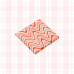 Ensemble de 6 post-it groovy rétro 3x3 pouces - blocs-notes esthétiques pastel à motif damier ondulé - fournitures de bureau