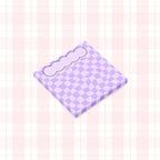 Ensemble de 6 post-it groovy rétro 3x3 pouces - blocs-notes esthétiques pastel à motif damier ondulé - fournitures de bureau