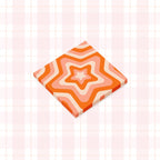 Ensemble de 6 post-it groovy rétro 3x3 pouces - blocs-notes esthétiques pastel à motif damier ondulé - fournitures de bureau