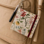 Bloc-notes porte-clés floral aquarelle 3,5 po fait main avec stylo