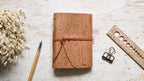 Carnet B6 liège naturel uni couleur au choix – Journal écriture – Papier ligné ou uni – Reliure cousue main