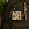 Carnet de notes porte-clés abeille papillon botanique fait main 3,5" avec stylo